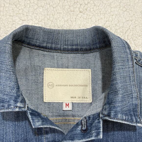 AG Adriano Goldschmied Women's M The Robyn Medium Wash Denim Jacket Made In USA - Picture 2 of 6